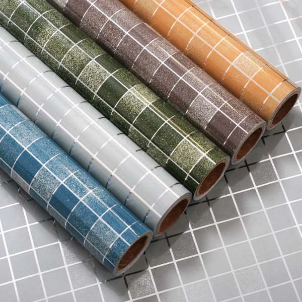Miếng dán tường giả gạch bằng chất liệu lá nhôm chống thấm nước chống thấm dầu chịu nhiệt trang trí nhà bếp DIY