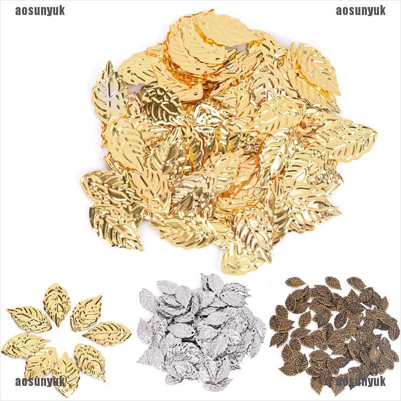 Bộ 50 lá lọc bằng kim loại dùng làm trang sức thời trang DIY