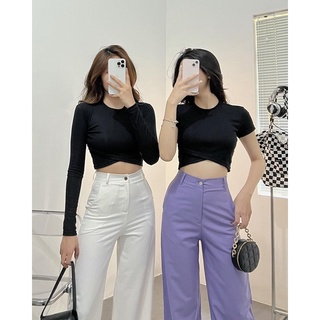 Áo chéo eo basic▪basic croptop