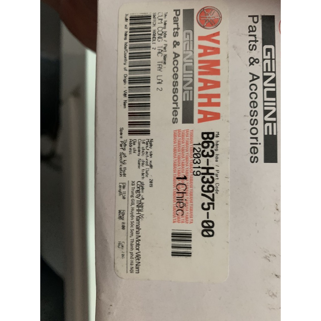 Cụm công tắc tay lái bên phải (bên đề) YAMAHA NVX chính hãng chế được cho Exciter 135, Nouvo gọn gàng