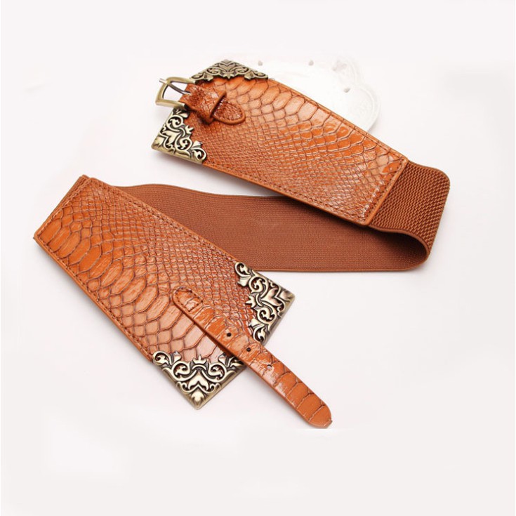 Thắt lưng bản to da phối chun sành điệu TTL73