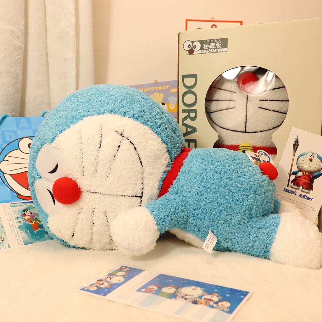 Gấu bông Doraemon nằm ngủ chính hãng