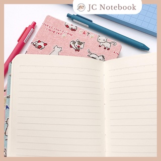 Sổ tay hoạ tiết mèo - fabric notebook - sổ bìa vải hình mèo