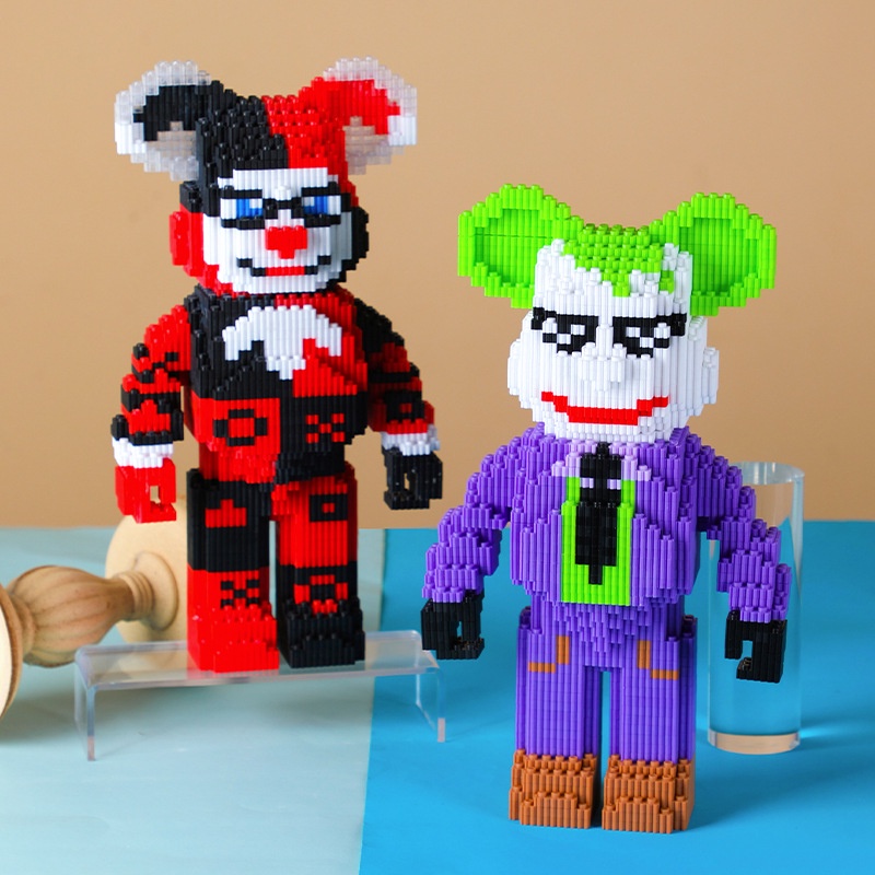 Đồ chơi lắp ráp mô hình Lego Bearbrick size to 36 cm Joker siêu anh hùng người sắt Iron Man quà tặng trang trí phòng ngủ