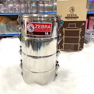 Cặp Lồng, Cà Mên Thái Zebra Sus 304  Mta-Mart An Toàn, Tiện Lợi, Dễ Vệ Sinh, Hàng Chính Hãng