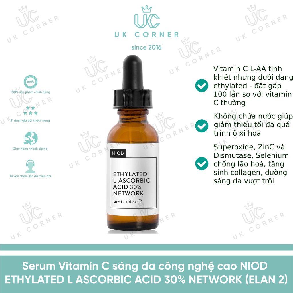 Serum Vitamin C sáng da công nghệ cao NIOD ETHYLATED L ASCORBIC ACID 30