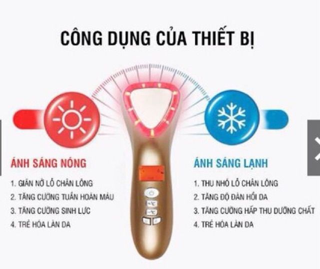 Búa điện di nóng lạnh kết hợp ánh sáng sinh học,búa tam giác
