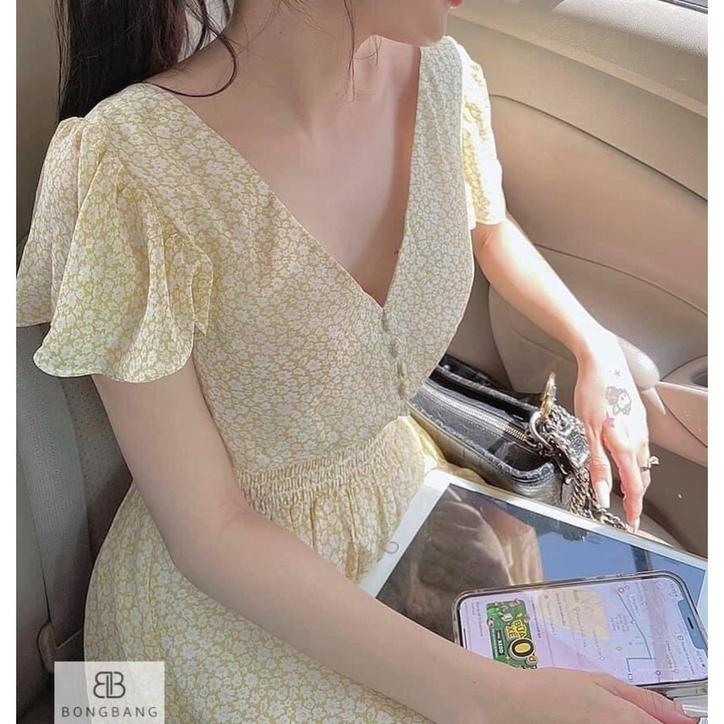 Váy maxi hoa nhí hở lưng 2 màu chất đẹp ZuLyShop | BigBuy360 - bigbuy360.vn