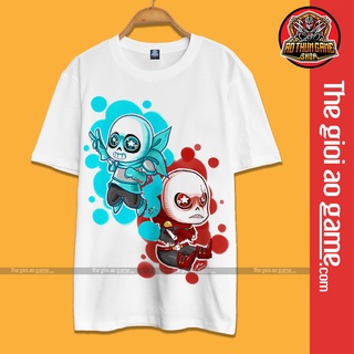 Áo thun Sansone Undertale nam nữ trắng đen form rộng unisex cotton co giãn thoáng mát TGAG 02