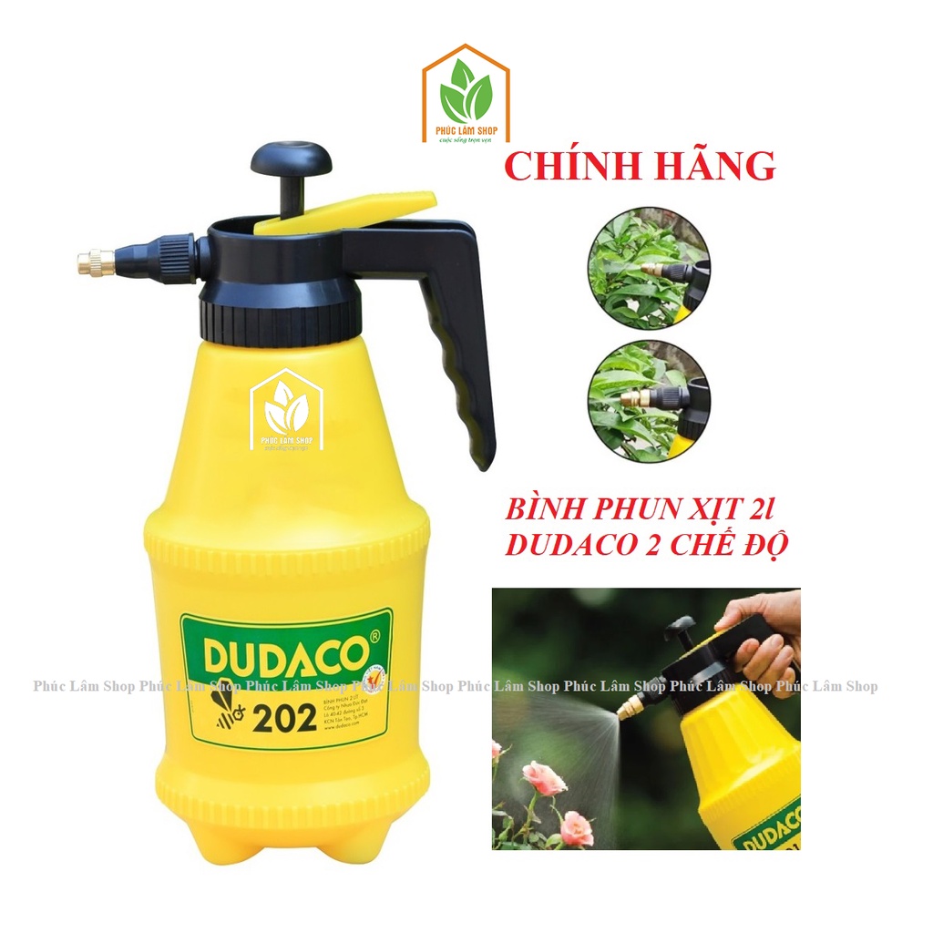 Bình tưới cây DUDACO 2l chính hãng, bình phun tưới cây 2 chế độ bền, đẹp tạo sự thoải mái