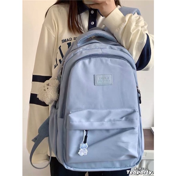 Balo cặp sách đi học màu pastel Có Sẵn xinh xắn vải dày dặn cao cấp bền đẹp hình cực chất phong cách Order Trang Xuka