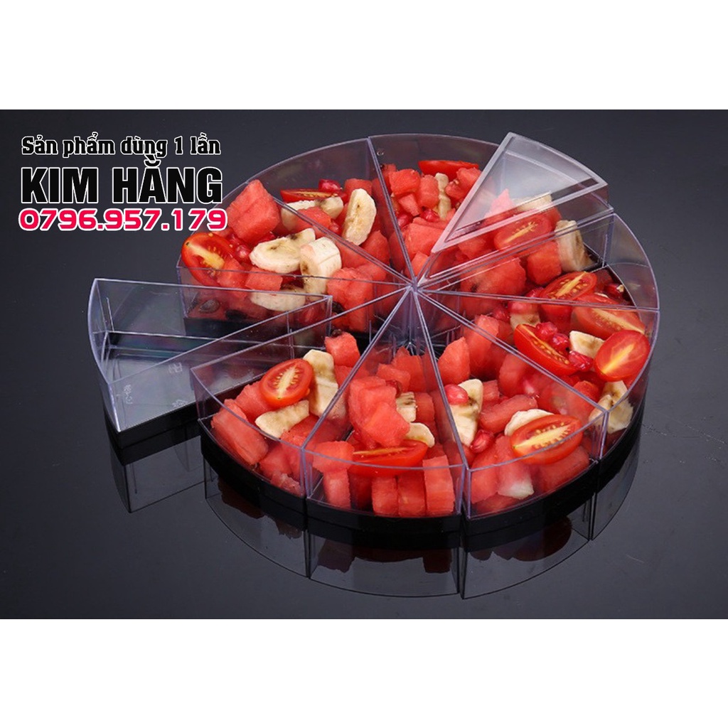 Set 50 hộp tam giác mica đựng bánh lạnh , đựng mousse  , tiramisu,  đựng sữa chua 160ml