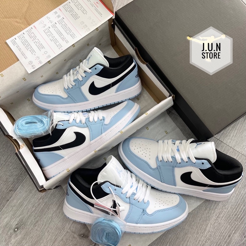 GIÀY JD1 LOW XANH NHẠT BLUE WHITE LAI AU SC NAM NỮ CAO CẤP