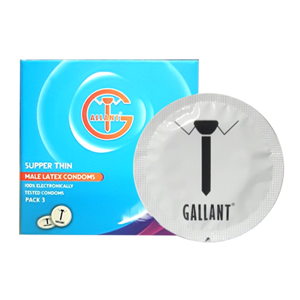 03 Chiếc Bao cao su Gallant siêu mỏng Super Thin