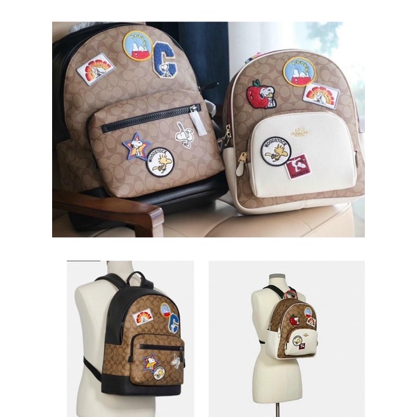 TNS-Balo form vuông hottrend Snoopy court backpack-balo vừa laptop chất da cao cấp tone màu nâu