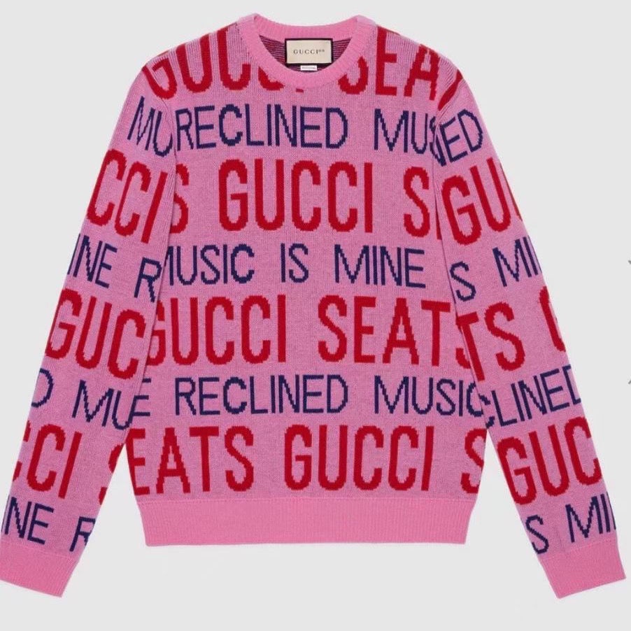 Hàng Có Sẵn!Gucci!Áo Khoác Cardigan Cổ Chữ V Form Rộng Giữ Ấm Thiết Kế Mới Năng Động Thời