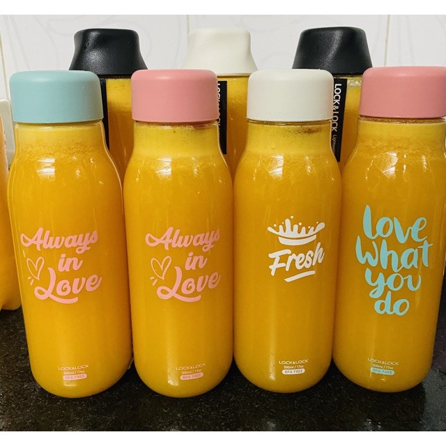 [Mã SKAMSALE07 giảm 10% tối đa 100K đơn 150K] Bình nước nhựa Lock&amp;Lock Milky dung tích 500ml nhựa PET BPA Free HAP654