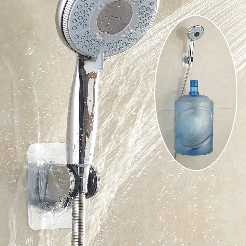 Giá Đỡ Đầu Vòi Hoa Sen Gắn Tường Tự Dính Tùy Chỉnh Tiện Dụng Cho Nhà Tắm