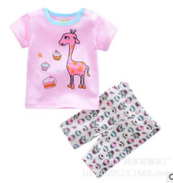 Bộ quần áo bé trai/bé gái mùa hè Cotton Payifang