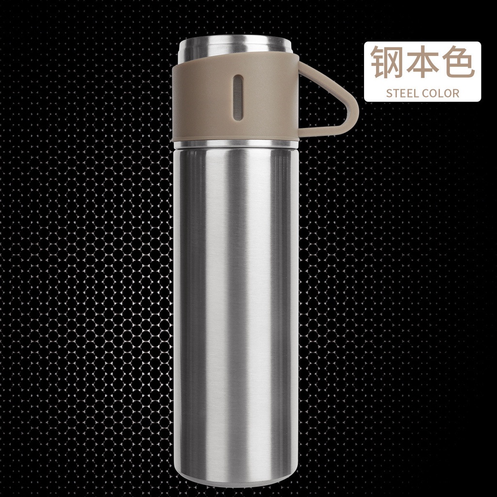 Bình giữ nhiệt cao cấp kèm 2 cốc inox có quai Giá Rẻ