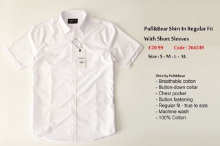SƠ MI TAY NGẮN PULL & BEAR LỤA