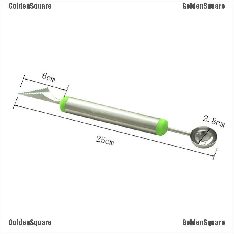 Muỗng Múc Kem Và Trái Cây Hai Đầu Bằng Thép Không Gỉ Mới