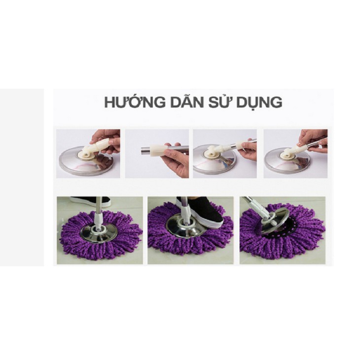 Combo 3 Bông Lau Nhà Dùng Cho Cây Lau Xoay 360 Độ