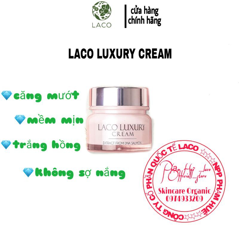 (HÀNG CHÍNH HÃNG) kem dưỡng ngày LACO LUXURY CREAM