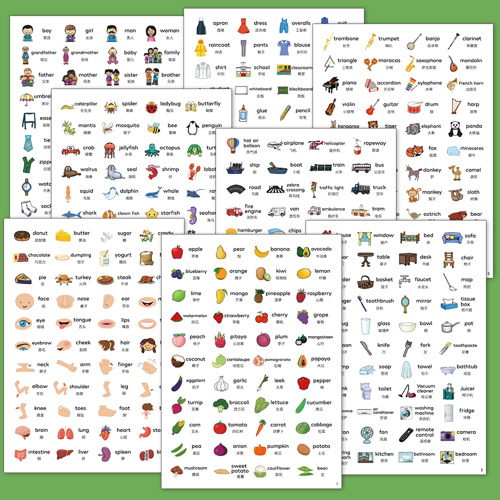 Bộ 352 Miếng Dán Hình Thức Ăn Họa Tiết Hoạt Hình Phong Cách Trung Quốc Dùng Làm Phần Thưởng Cho Bé