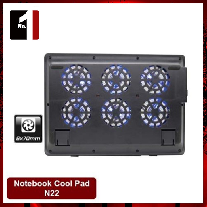 Đế Quạt Tản Nhiệt Đèn Led VSP Cooler N22 Cho Laptop - Quạt Làm Mát Máy Vi Tính