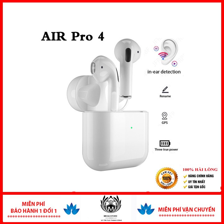 💥BẢO HÀNH 1 NĂM💥 Tai nghe bluetooth không dây mini Pro4 5.0, đổi tên, pop up, mẫu mới bass siêu trầm | BigBuy360 - bigbuy360.vn