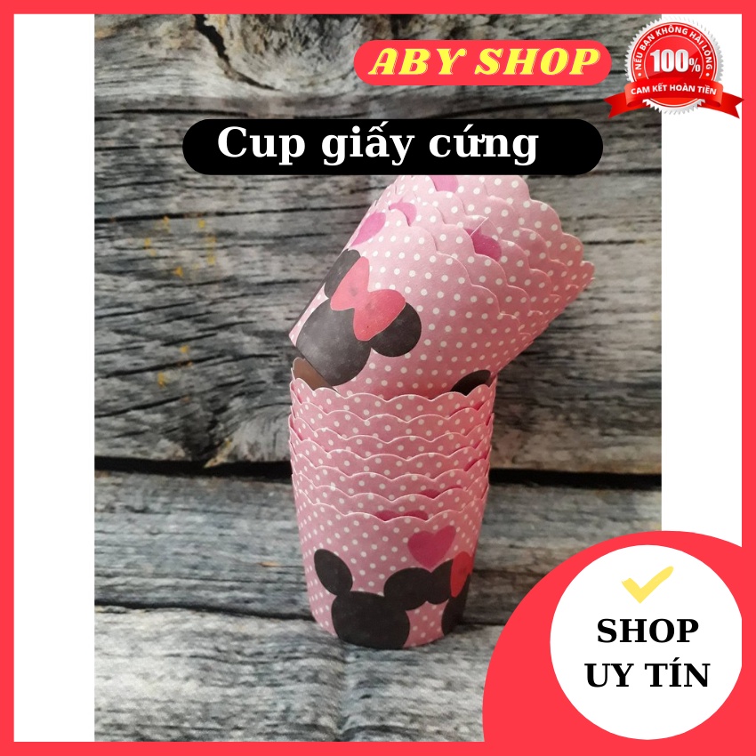 Cup giấy cứng ⚡ HÀNG LOẠI 1 ⚡ cup ly dựng cupcake 6cm màu sắc đa dạng xinh xắn