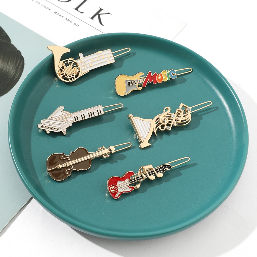 Kẹp Tóc Thời Trang Hàn Quốc Đơn Giản Bằng Hợp Kim Hình Nốt Nhạc