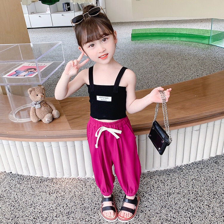 [Babycat] Hàng Có Sẵn Quần Dài Dáng Rộng Phong Cách Hàn Quốc Nhật Bản Mỏng Phong Cách Hàn Quốc Mùa Hè 2022 Chống Muỗi Phong Cách Hàn Quốc Dành Cho Bé Gái