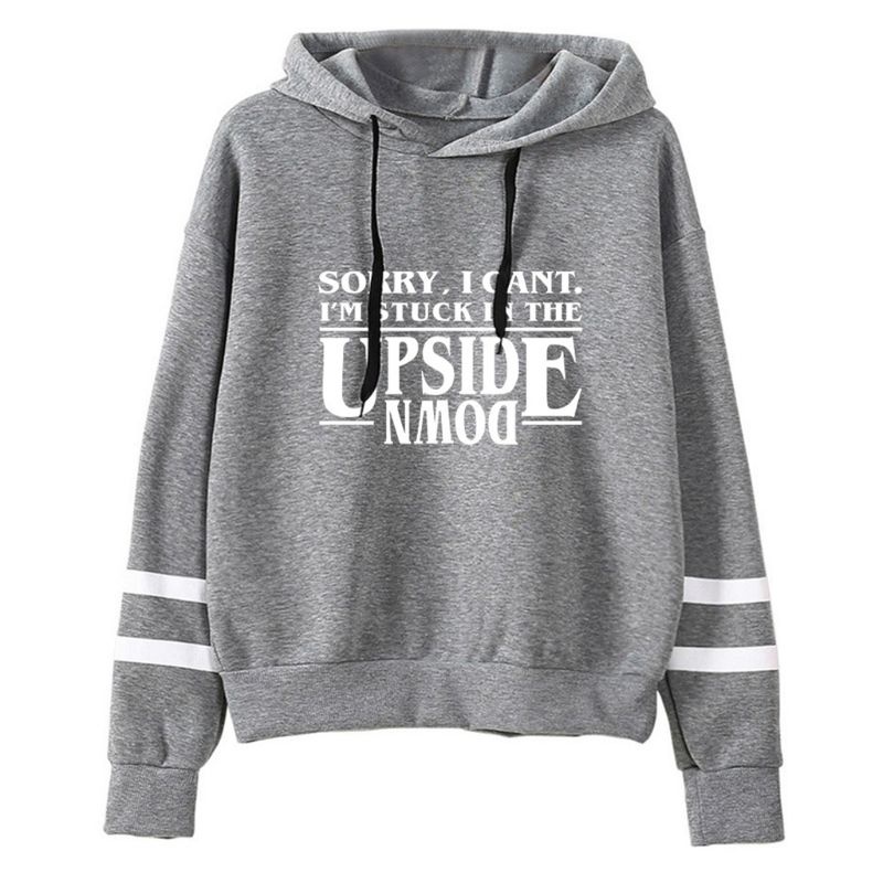 Áo Sweater Chui Đầu Pullov In Chữ Don 't Lie Upside Down Dễ Thương