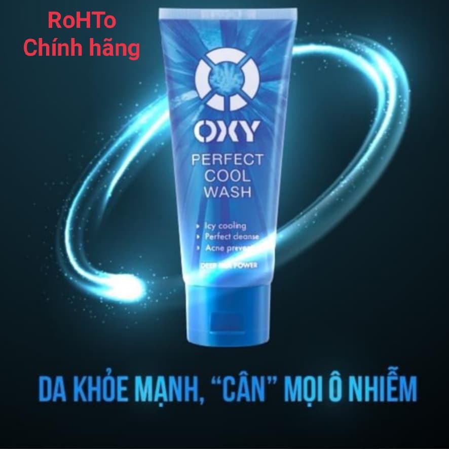 Kem sữa rửa mặt Oxy Perfect cool wash sạch mụn, ngừa mụn, mát lạnh, sạch nhờn