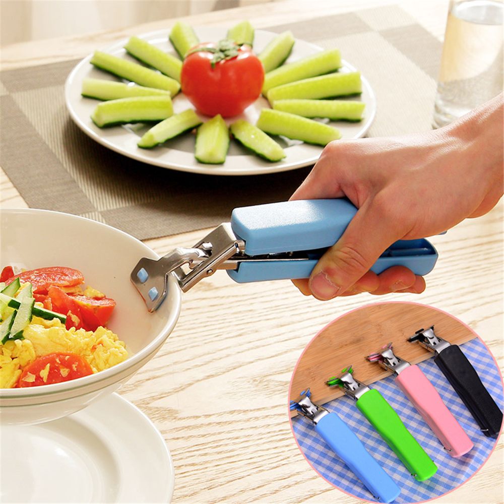 Kẹp Gắp Chén Dĩa Chống Trượt Đa Năng Bằng Thép Không Gỉ