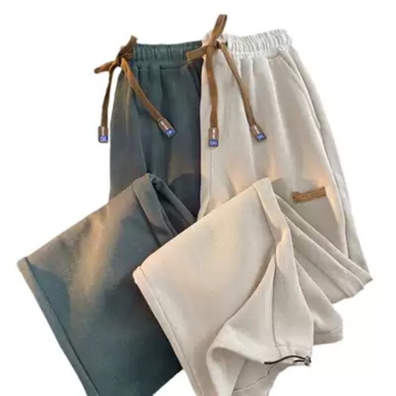 NRVP Quần thể thao nữ ống rộng phong cách đường phố Hàn Quốc