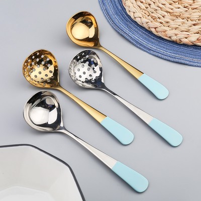 Muỗng Thủng Múc Canh HOKU Vá Lẩu Inox Lòng Sâu, Phong Cách Bắc Âu, Hàng Nội Địa Cao Cấp - MTM02