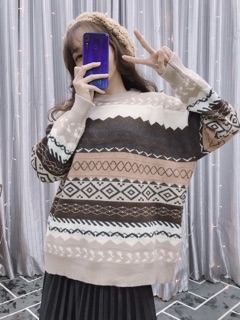 ❤️(HÌNH THẬT + CLIP) áo len thổ cẩm ❤️