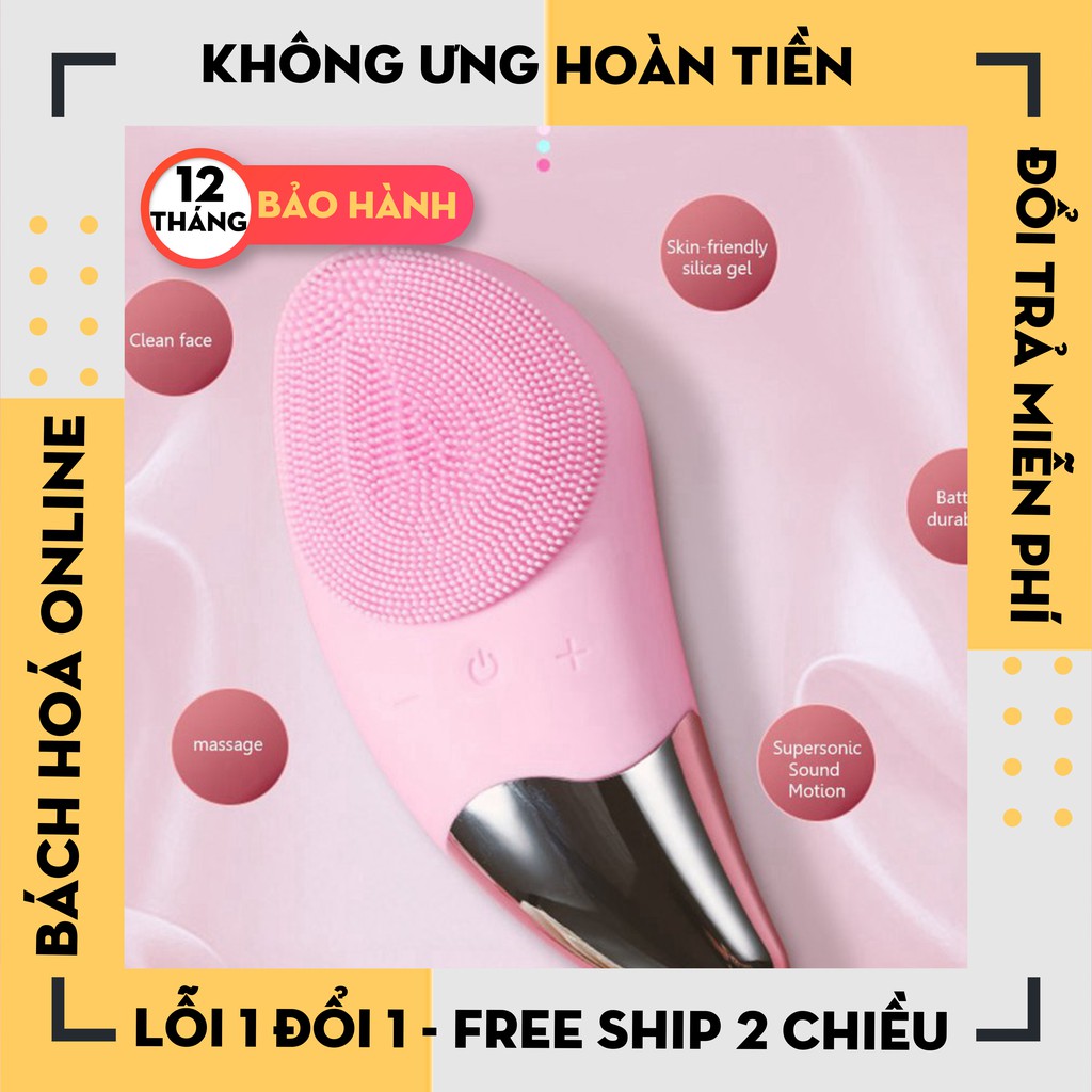 [Hàng Loại 1]  Máy rửa mặt cầm tay mini,máy massage mặt tích điện cao cấp - Bảo hành 12 tháng