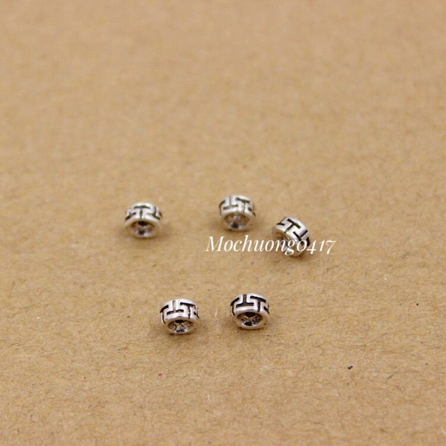 SỈ SIÊU RẺ  Charm bạc chặn chữ Vạn bạc hàng đẹp - Bạc chuẩn loại 1, PH012