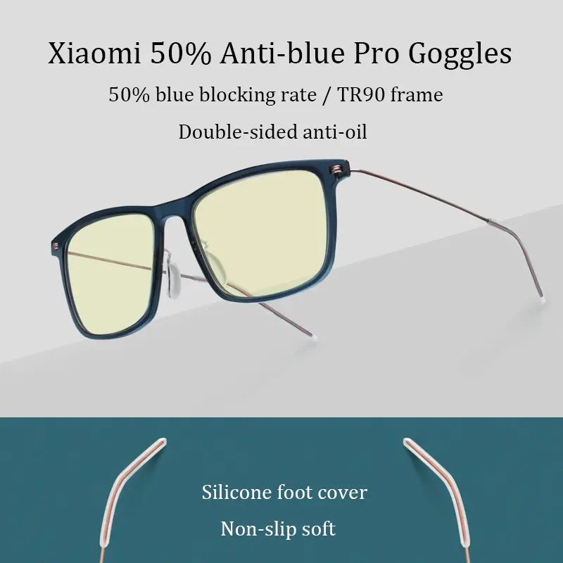 Kính mát Xiaomi Mijia chống tia UV và ánh sáng xanh dương 50% phong cách unisex dành cho chơi game trên máy tính/lái xe