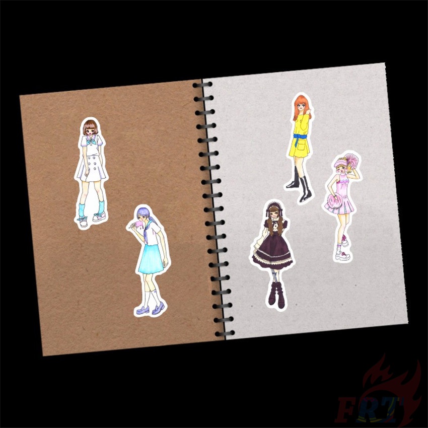 60Pcs/Set ❉ Modern Girls Series 01 Stickers ❉ DIY Fashion Luggage Laptop Skateboard Doodle Decals Stickers