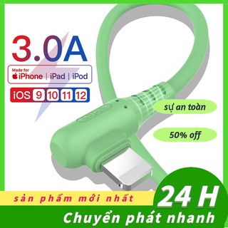 Dây cáp sạc USB kiểu góc 90 độ 1m cao cấp cho IPsạc nhanh ip