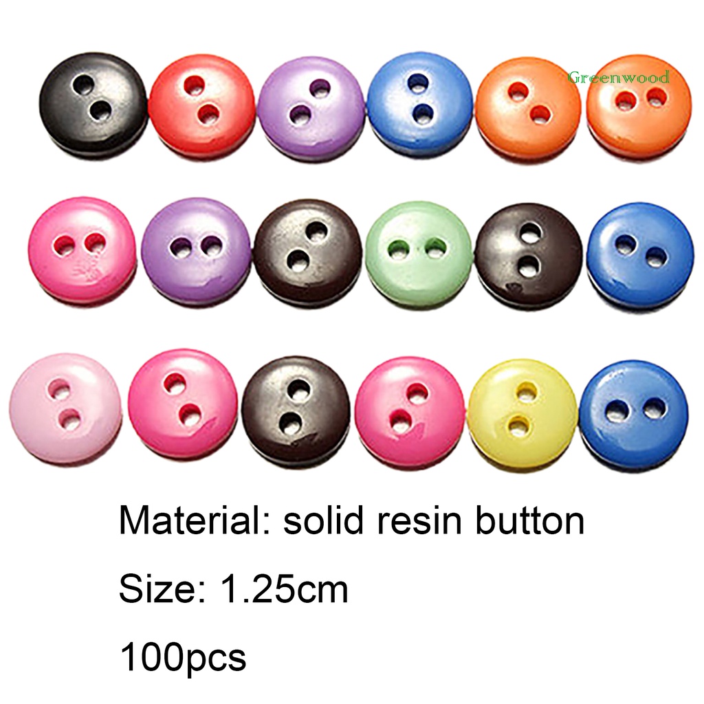 Set 100 Nút Áo Tròn Nhiều Màu Sắc