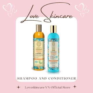 (GRAB - NOWSHIP) (DATE tháng 04-2023) CẶP DẦU GỘI - DẦU XẢ SIBERICA OBLEPIKHA CHO TÓC THƯỜNG, TÓC KHÔ (400ML)