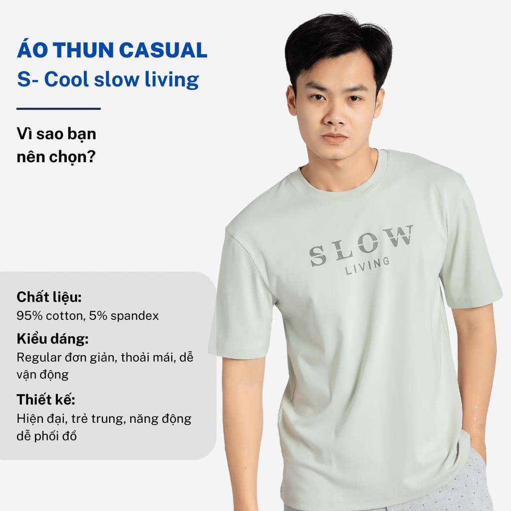 Aó thun ngắn cộc tay nam CIZA vải cotton form regular basic trẻ trung năng động ATNR51