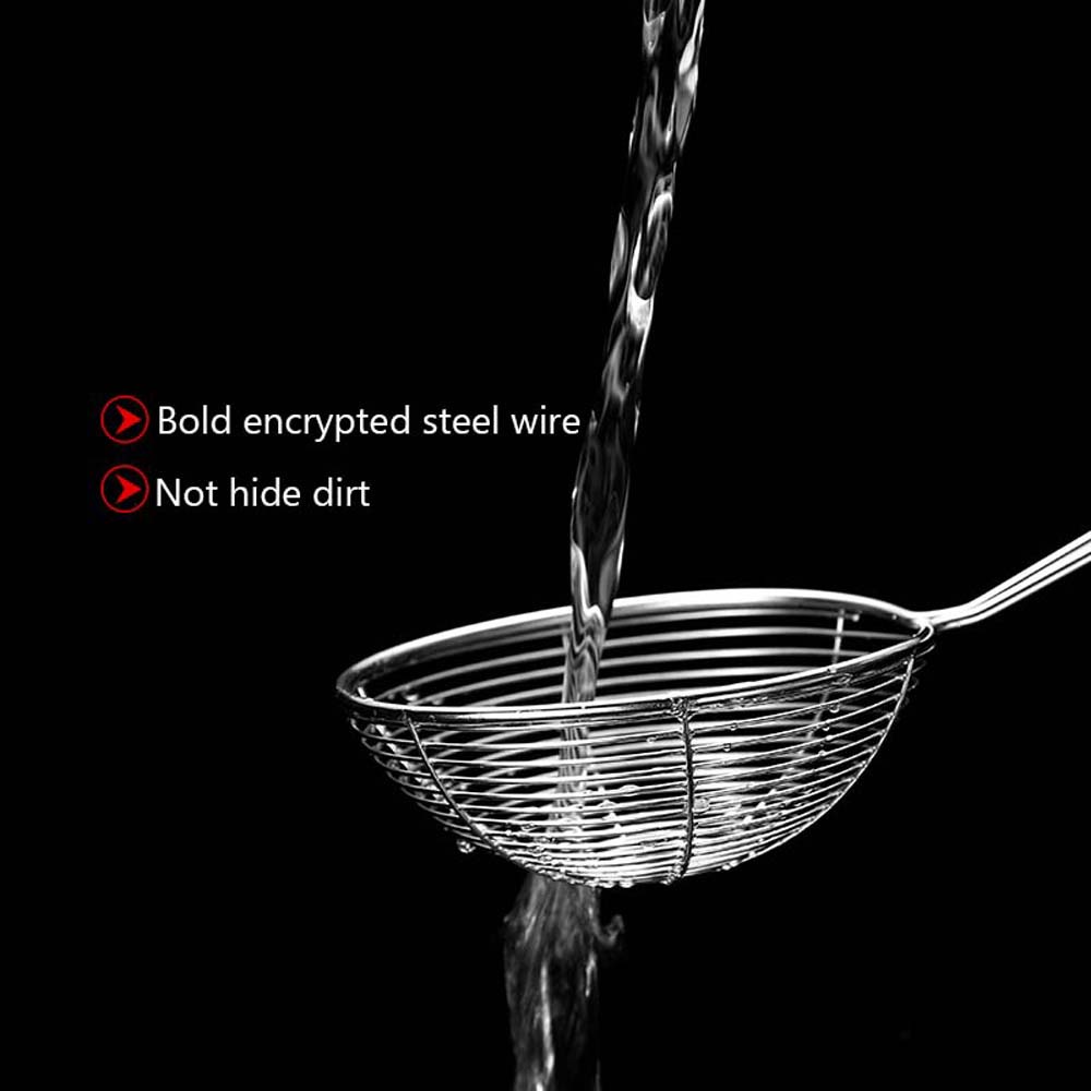 WILLIS Non-Stick Skimmer Spoon Long Handle Cooking Tool Spider Strainer Stainless Steel Kitchen Sifting Kitchen Gadget Multifunction Home Colander