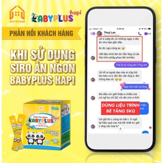 BABYPLUS - Siro Ăn Ngon Baby Plus, Bé Hết Biếng Ăn, Tăng Cân, Tăng Cường Đề Kháng, Hết Táo Bón